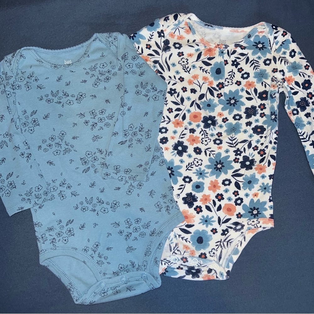 2 Piece Long Sleeve Bodysuit Set